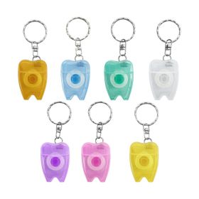 30Pcs 15M Dental Floss Keychain Oral Care Flosser Teeth Cleaning Pick Oral Hygiene Health Clean Wire Portable Dentist Floss Gift
