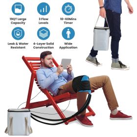 19QT Portable Cold Therapy Machine Programmable Ice Therapy Machine Cold Rush Therapy Machine System with 3 Flow Levels 10-60Mins Timer 3 Elastic