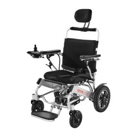 Electric Wheelchair for Adults, 300lbs Capacity with Adjustable Backrest, Foldable Lightweight Motorized Wheelchair, 13-Mile Range
