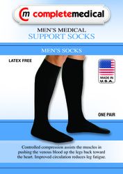 Men's Firm Support Socks 20-30mmHg Navy Large