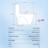 1.1/1.60 GPF Dual-Flush One Piece Toilet, Water-Saving Elongated Comfort Height Floor Mounted, Soft Close 1000 Gram Map Flushing Score Toilet