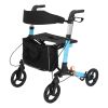 Aluminum Frame Folding Lift Walker Blue RT