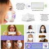 Disposable Face Protectors. Pack of 2500 White Face Masks Disposable Protectors; 3-ply Adult Masks with Nose Bar. Face Guards with Adjustable Earloop