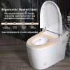 One Piece Bidet Toilet for Bathrooms Smart Bidet Toilet with Warm Air Dryer Heated Seat LED Night Light Auto Open/Close Toilet