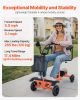 VEVOR 4-Wheel Folding Mobility Scooter for Adults & Seniors, 265LBS Loading Electric Mobility Scooter