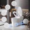 Smart Toilet Smart Bidet Toilet with Remote Control and Auto Open/Close Pump-assisted Flush Foot Sensor Operation Warm Water Heated Seat Air Dryer cUP