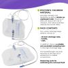 Urine Drainage Bag 2000 ml, 67.6 oz. Pack of 3 Clear Urine Catheter Bags for Men, Women. PVC Disposable Urine Bags for Catheter with 48" Drainage Tube