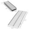 HOMCOM Aluminum Wheelchair Ramp, 8ft, Foldable, Textured for Home Access, Steps, Doorways, Silver