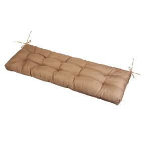 Bench Seat Cushion For Indoor Outdoor Furniture Non Slip Long Chair Cushion with Ties Strap Waterproof Swing Cushion 51.18x19.68IN For Garden Patio Ba (Option: Khaki)
