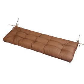 Bench Seat Cushion For Indoor Outdoor Furniture Non Slip Long Chair Cushion with Ties Strap Waterproof Swing Cushion 51.18x19.68IN For Garden Patio Ba (Option: Coffee)