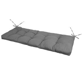 Bench Seat Cushion For Indoor Outdoor Furniture Non Slip Long Chair Cushion with Ties Strap Swing Cushion 51.18x19.68IN For Garden Patio Balcony Entry (Option: LGrey)