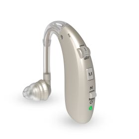 Rechargeable Digital Hearing Aid Adjustable Tone 2024 Best Sound Amplifier Portable Deaf Elderly BTE Hearing Aids (Color: SILVER 1 PCS)
