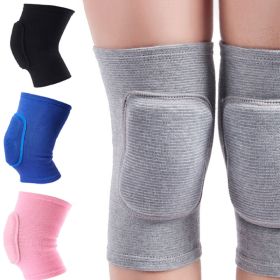 Sports Compression Knee Pads Elastic Knee Protector Thickened Sponge Knees Brace Support for Dancing Workout Training (Color: 1pc Gray, size: M)