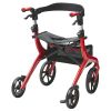 VEVOR Folding Rollator Walker for Seniors and Adults, Lightweight Aluminum Rolling Walker with Seat and Adjustable Handle