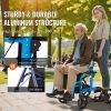 VEVOR 2 in 1 Rollator Walker & Transport Chair for Seniors, Folding Rolling Walker Wheelchair Combo & Footrests