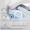 Smart Bidet Toilet Seat with Side Knob Adjustable Heated Seat with Water Temperature and Pressure Adjustment Portable Bidet with Automatic Nozzle Clea