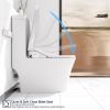 Smart Bidet Toilet Seat with Side Knob Adjustable Heated Seat with Water Temperature and Pressure Adjustment Portable Bidet with Automatic Nozzle Clea